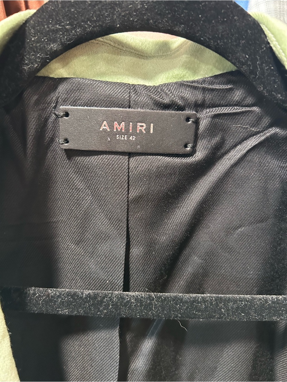 AMIRI Black Pinstripe Suit Jacket